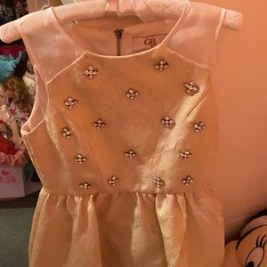 Gold and white embellished dress